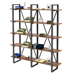 Regał na książki Suvero antracytowy/brązowy HOMEBOOK