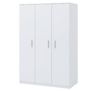 Szafa Rinker trzydrzwiowa 135cm Biały HOMEBOOK