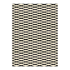 Dywan nowoczesny Gladre kremowo-czarny 80/150 Wyprzedaż