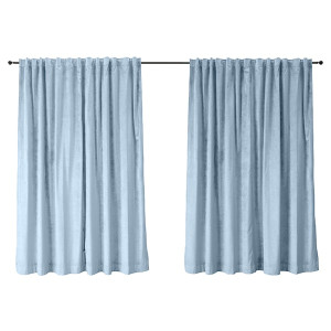 Zasłona do salonu Hydropiper 140x270 cm jasnoniebieska HOMEBOOK