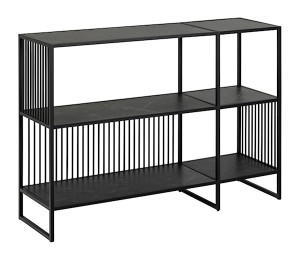 Regał niski metalowy Velook 83 cm czarny Wyprzedaż