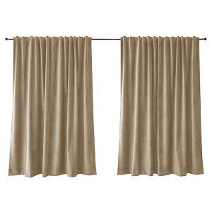 Zasłona do salonu Myrrhis w tkaninie PET FRIENDLY 280x270 cm latte HOMEBOOK