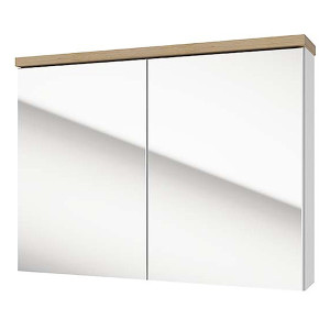 Szafka wisząca Saeli 80x60x15 cm z lustrem HOMEBOOK