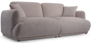 Sofa trzyosobowa Chacco ciemnobeżowa sztruks