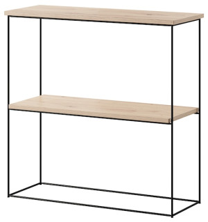 Konsola Toni z półką 80 cm Dąb artisan z czarnymi nogami Wyprzedaż