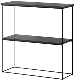 Konsola Toni z półką 80 cm Czarny z czarnymi nogami Wyprzedaż