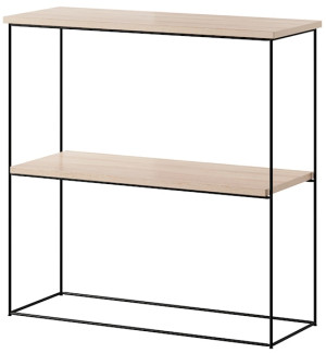 Konsola Toni z półką 80 cm Dąb sonoma z czarnymi nogami Wyprzedaż