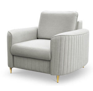 Fotel kubełkowy Pantano szary velvet łatwoczyszczący HOMEBOOK