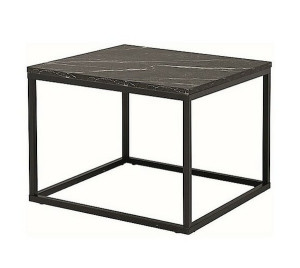 Stolik kawowy Rossi 60x60 cm czarny marmur Wyprzedaż