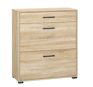 Szafka na buty Mafro z szufladą i dwoma schowkami 80 cm Sonoma jasna HOMEBOOK
