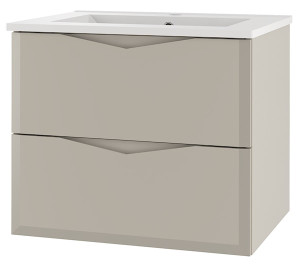 Szafka łazienkowa Delica z umywalką 60 cm szary beż