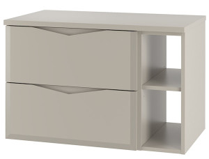 Szafka łazienkowa Delica z blatem i półkami 80 cm szary beż