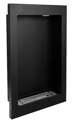 Biokominek wiszący z możliwością zabudowy Diverall 61x39 cm czarna stal