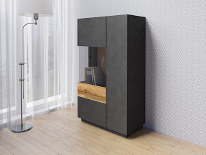 Komoda dwudrzwiowa Galaka wysoka lewostronna Matera / Matera / Dąb wotan HOMEBOOK