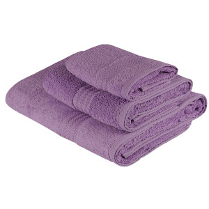 Zestaw trzech ręczników Bainrow liliowy HOMEBOOK