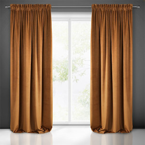 Zasłona Yerodin welwetowa 140x270 cm ruda