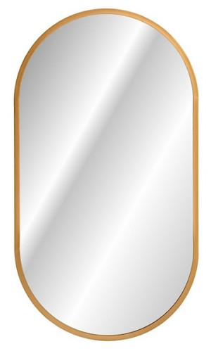 Lustro ścienne Olimmi 50x90 cm złote z oświetleniem Wyprzedaż