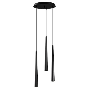 Lampa sufitowa Milibeliso x3 na okrągłej podsufitce czarna HOMEBOOK