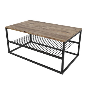 Stolik kawowy Asedo z półką 55x95 sosna HOMEBOOK