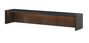 Nadstawka do biurka Teen Flex z oświetleniem pomarańczowym 110 cm Raw steel HOMEBOOK