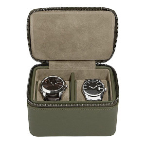 Organizer na biżuterię Pebble Large Travel Watch Box oliwkowy HOMEBOOK