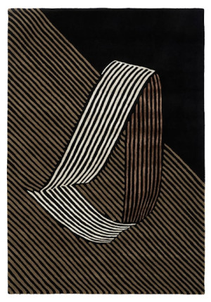 Dywan Emerald 160x230 cm z wełną brązowo-czarny Wyprzedaż