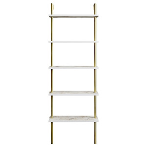 Regał otwarty Sytned biały/złoty HOMEBOOK