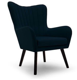 Fotel kubełkowy Lari  granatowy velvet HOMEBOOK