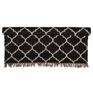 Dywan Ralder czarny z wzorem koniczyny marokańskiej 120x180 cm HOMEBOOK