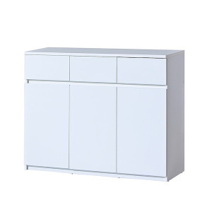 Komoda trzydrzwiowa Dobie niska biała HOMEBOOK