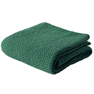 Narzuta na łóżko Alpinia bawełniana 160x220 cm zielona HOMEBOOK