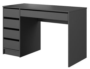 Biurko Allden antracytowe z szufladami HOMEBOOK