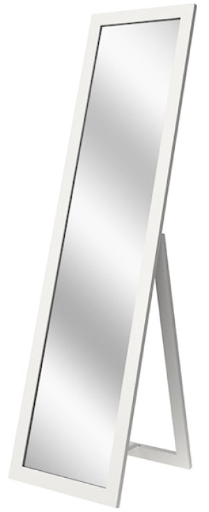 Lustro stojące Ferlows 146x46 cm białe Wyprzedaż
