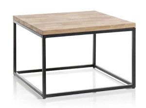 Stolik kawowy Gatima kwadratowy z drewna dębowego 70x70 cm Wyprzedaż