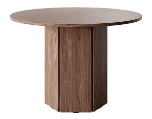 Stół do jadalni Hexa okrągły 110 cm Orzech Wisconsin Wyprzedaż
