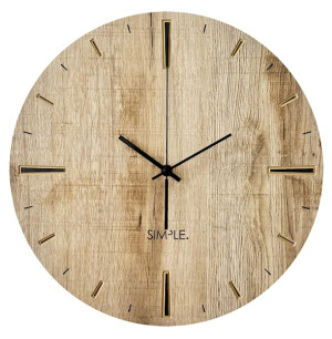Zegar ścienny Incamess średnica 36 cm w kolorze dębu Wyprzedaż