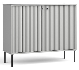 Komoda dwudrzwiowa Zeito 105 cm szara Wyprzedaż