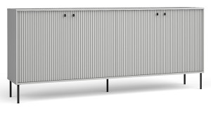 Komoda czterodrzwiowa Zeito 207 cm szara Wyprzedaż