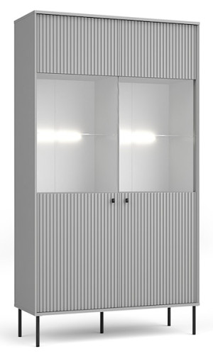 Witryna dwudrzwiowa Zeito szara Wyprzedaż