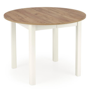 Stół rozkładany Nelloom 102-142x102 dąb craft/ biały