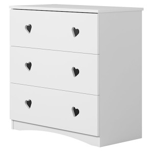 Komoda dla dziecka Ciliata biała z motywem serca HOMEBOOK
