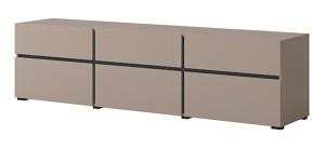 Komoda Kruzoe 48 cm z trzema szufladami i trzema szafkami beżowa Wyprzedaż