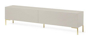 Szafka RTV Lammelo 175 cm beżowa ze złotymi nogami HOMEBOOK
