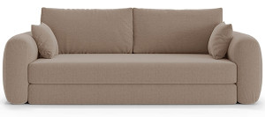 Kanapa rozkładana trzyosobowa Velera beżowa plecionka Wyprzedaż