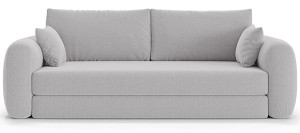 Kanapa rozkładana trzyosobowa Velera jasnoszara plecionka Wyprzedaż