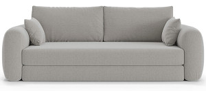 Kanapa rozkładana trzyosobowa Velera szarobeżowa plecionka Wyprzedaż