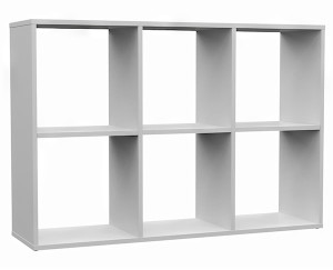 Regał otwarty Malax z sześcioma półkami 110 cm biały Wyprzedaż