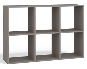 Regał otwarty Malax z sześcioma półkami 110 cm szary Wyprzedaż