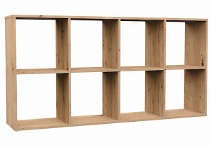 Regał otwarty Malax z ośmioma półkami 147 cm dąb artisan Wyprzedaż