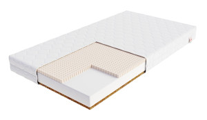 Materac piankowy 140x200 cm Pikolini z lateksem i kokosem dwustronny hipoalergiczny Wyprzedaż